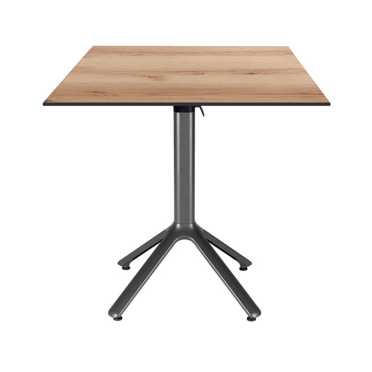table terrasse pliable nemo noir 70x70cm chene delano RestooTab
