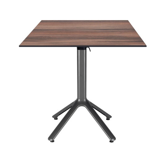 table terrasse pliable nemo noir 70x70cm chene montagne RestooTab
