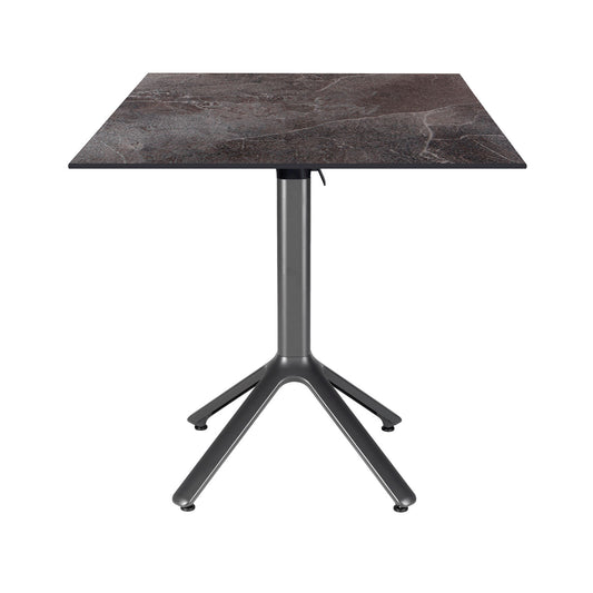 table terrasse pliable nemo noir 70x70cm cuma dark RestooTab