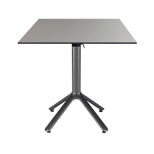 table terrasse pliable nemo noir 70x70cm gris métallise RestooTab