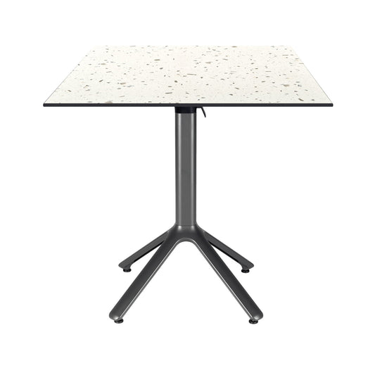 Table de terrasse Nemo noir 70x70cm terrazzo cassata
