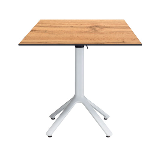 table terrasse pliable nemo blanc 70x70cm chene armor RestooTab