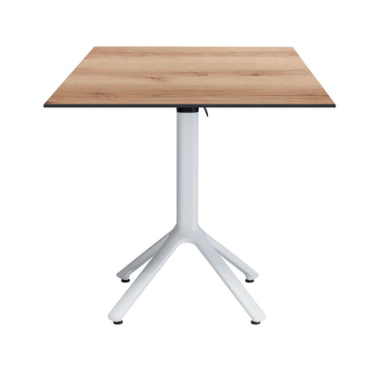 table terrasse pliable nemo blanc 70x70cm chene delano RestooTab