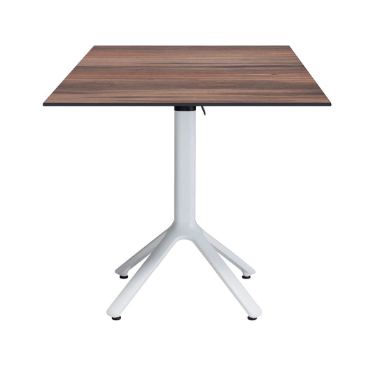 Table de terrasse Nemo blanc 70x70cm chene montagne