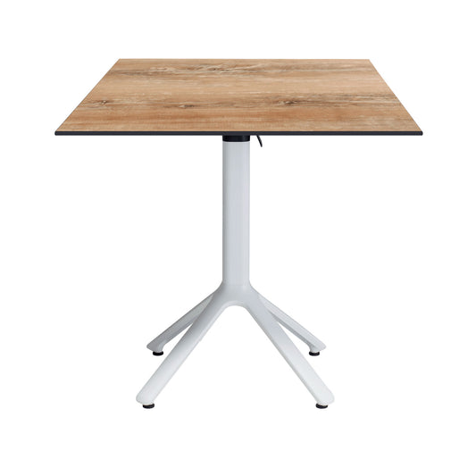 Table de terrasse Nemo blanc 70x70cm chene slovene