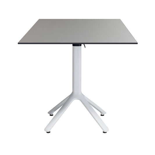 Table de terrasse Nemo blanc 70x70cm gris métallisé