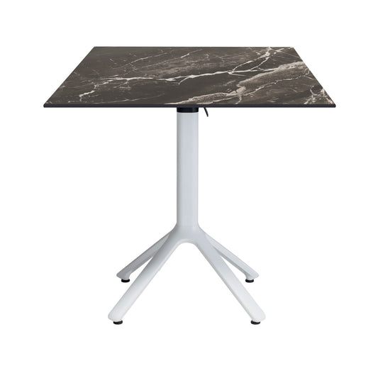 table terrasse pliable nemo blanc 70x70cm marbre royal RestooTab