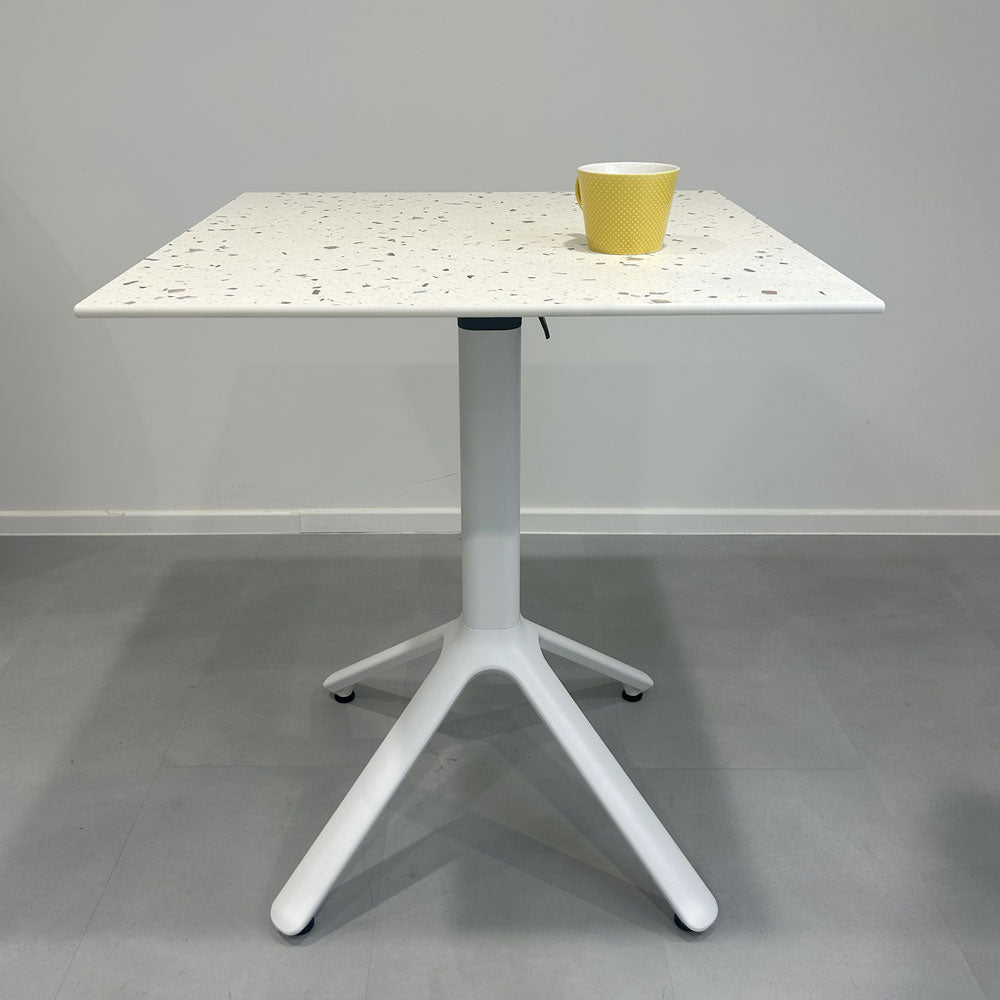 table terrasse pliable nemo blanc 70x70cm terrazzo cassata RestooTab