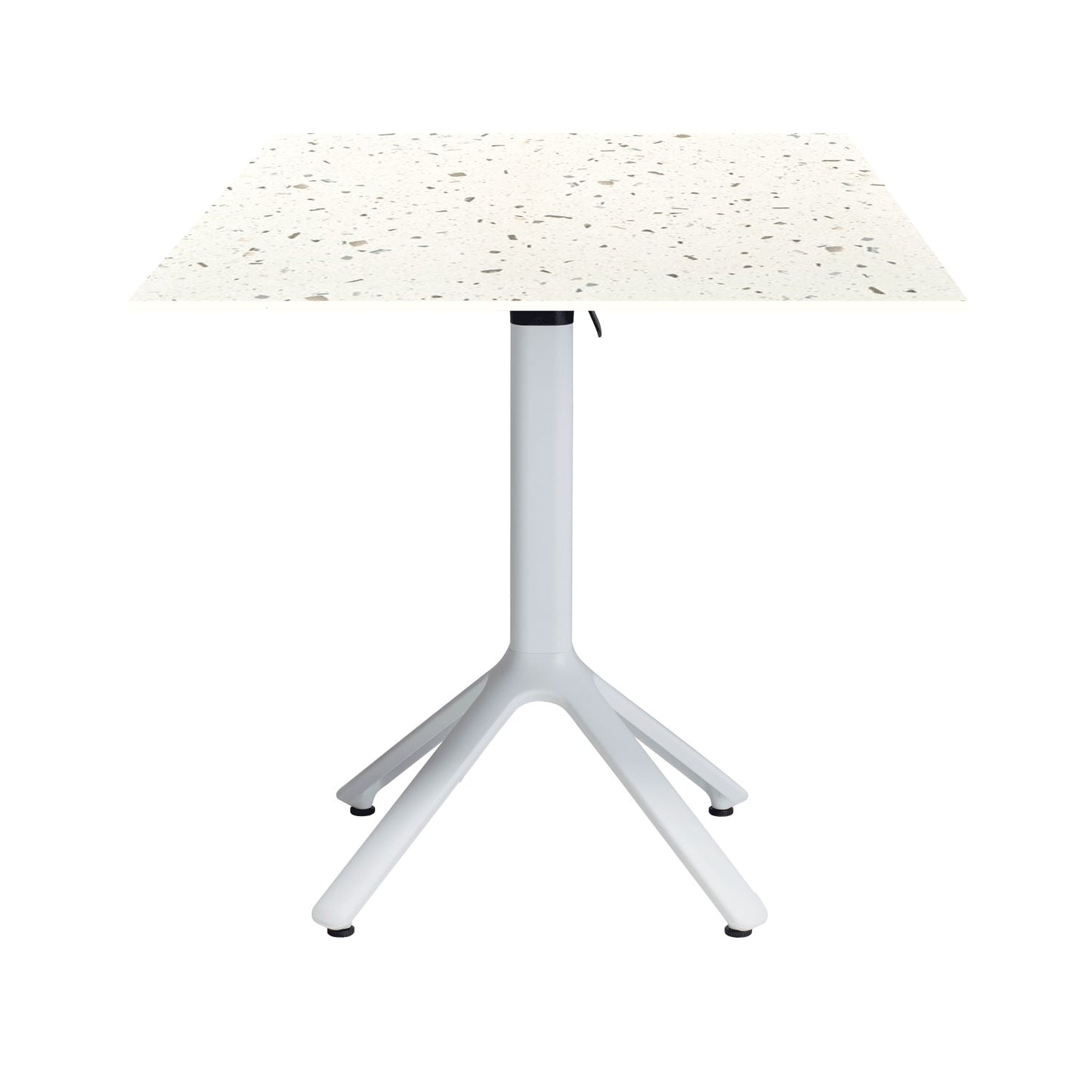 table terrasse pliable nemo blanc 70x70cm terrazzo cassata ame blanche RestooTab