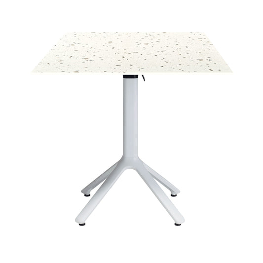 Table de terrasse Nemo blanc 70x70cm terrazzo cassata / âme blanche