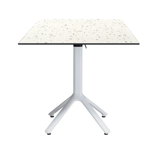 table terrasse pliable nemo blanc 70x70cm terrazzo cassata RestooTab
